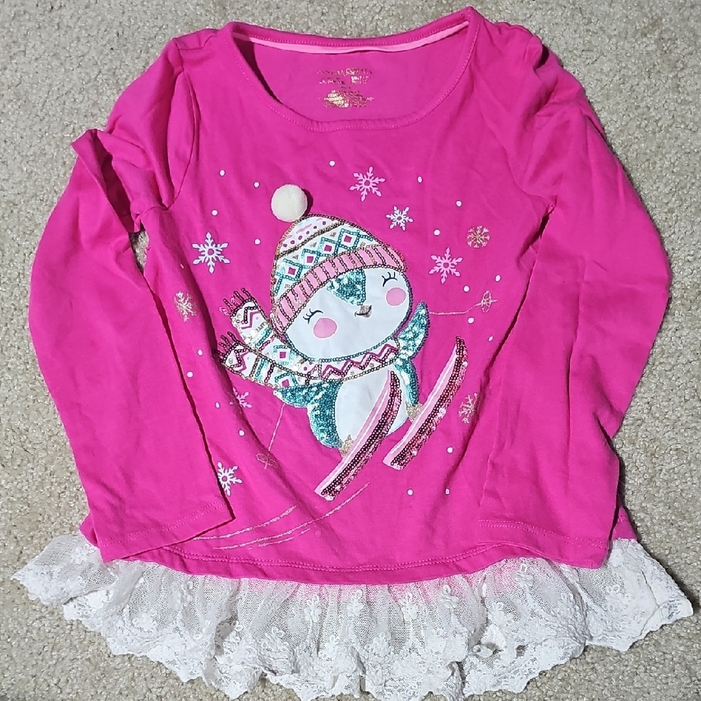Cynthia Rowley Fuchsia Penguin Long Sleeve Top
